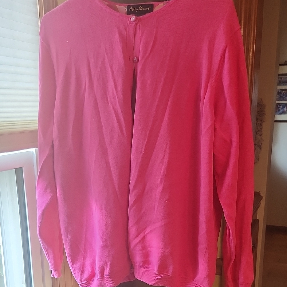 Ashley Stewart Vibrant Pink Cardigan